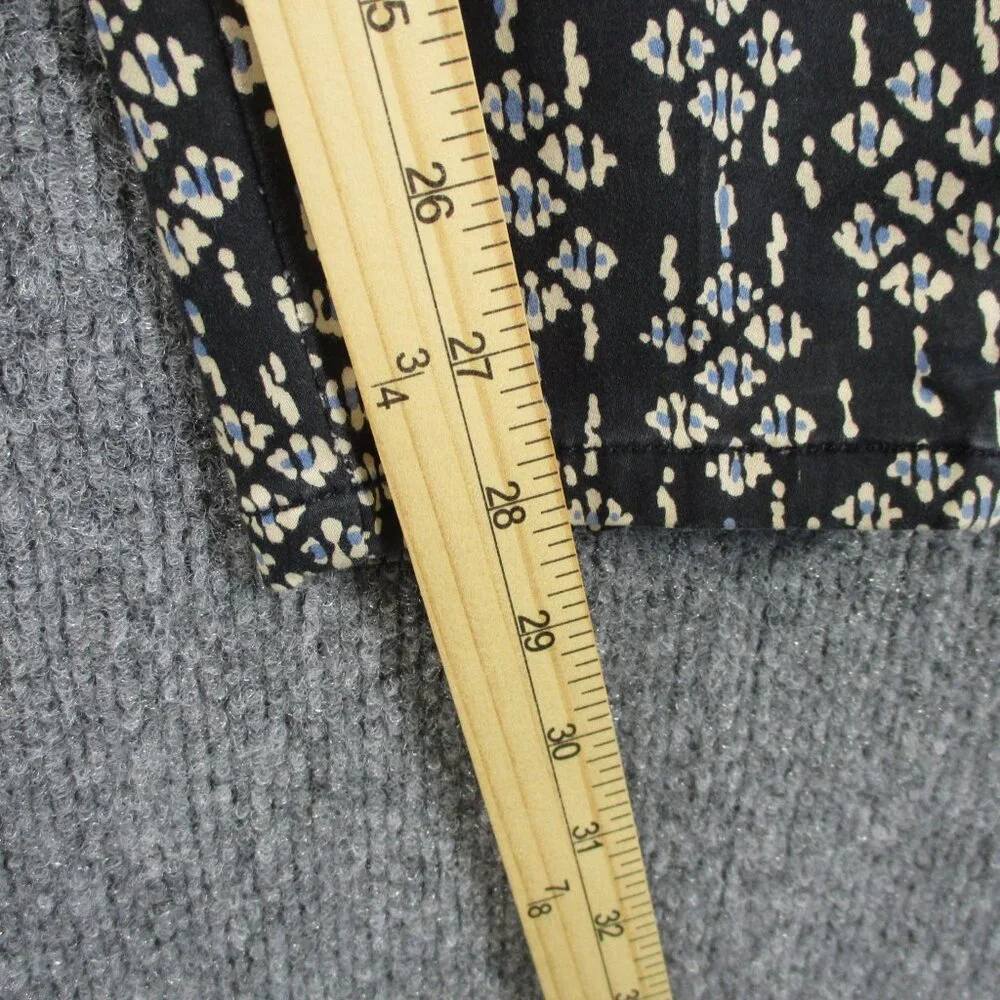 Pilcro Pants Women 28 Black Geometric Ankle Zip Serif Stretch Anthro Fit 30x28 - Picture 13 of 16